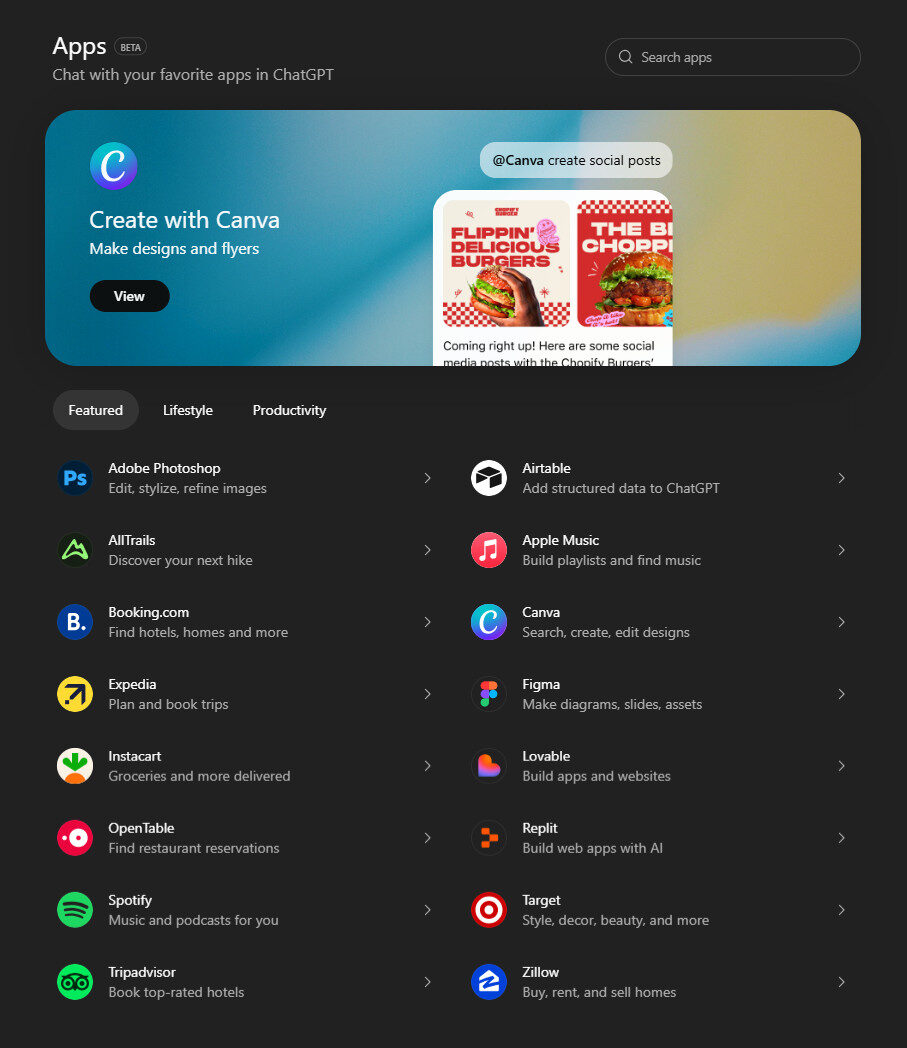 ChatGPT App Directory